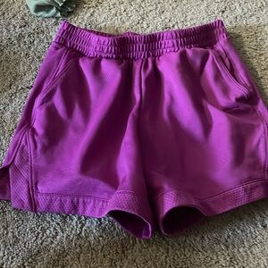 Purple shorts for running and working out